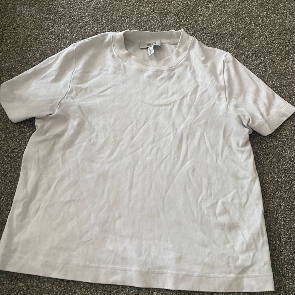 COS White Crew Neck Tee